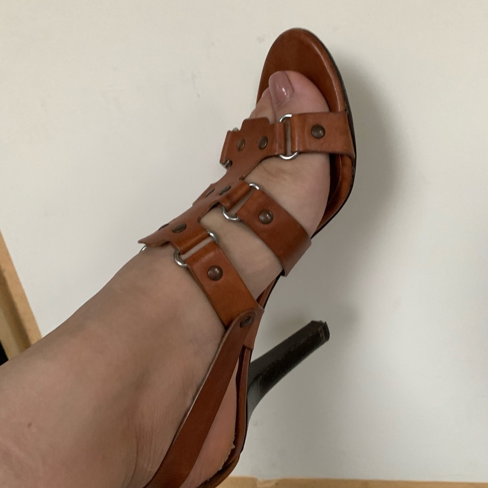 JIMMY CHOO Brown Gladiator heels